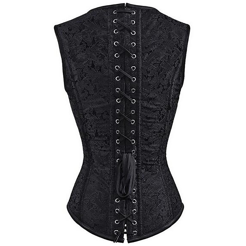 Aboser Steampunk Corset Tops for Women Lace Up Medieval Costume Bustier  Lingerie Wasit Cincher Graphic Sleeveless Corset Top 