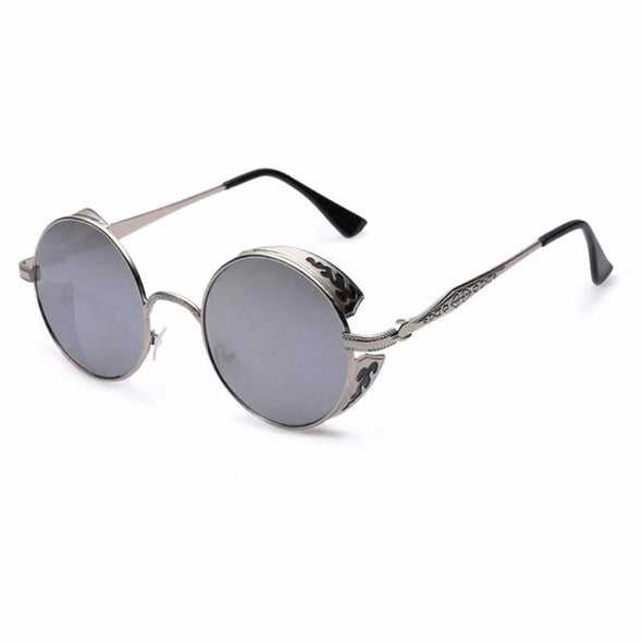 "Langdon" Engraved Steampunk Round Lens Sunglasses
