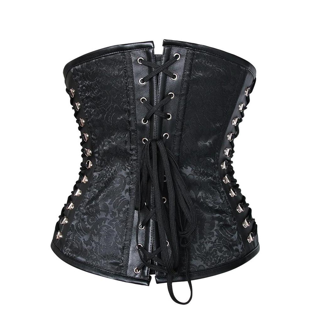 Backseat' Black Lace Up Faux Leather Under Bust Corset Belt – Rags n Rituals