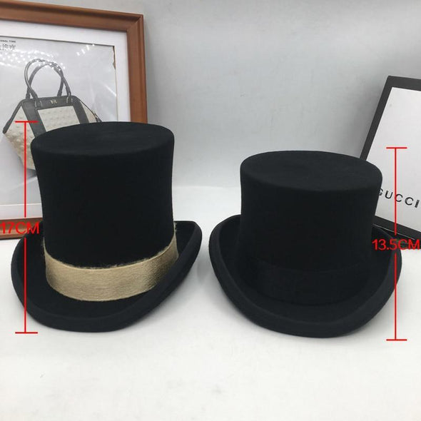 Black Wool Stovepipe Tophat