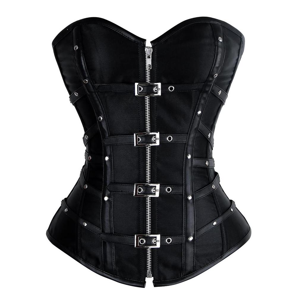 Women Vintage Gothic Steampunk Corset Top Body Shaper Buckle Wide Waistband  Waist Belt Underbust Corset Belt Accessories Body,black 01